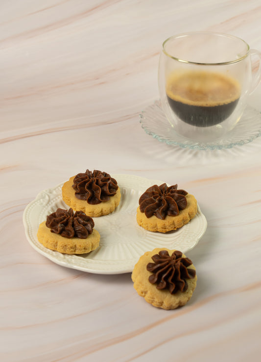 Sablés garnis de chocolat caramel