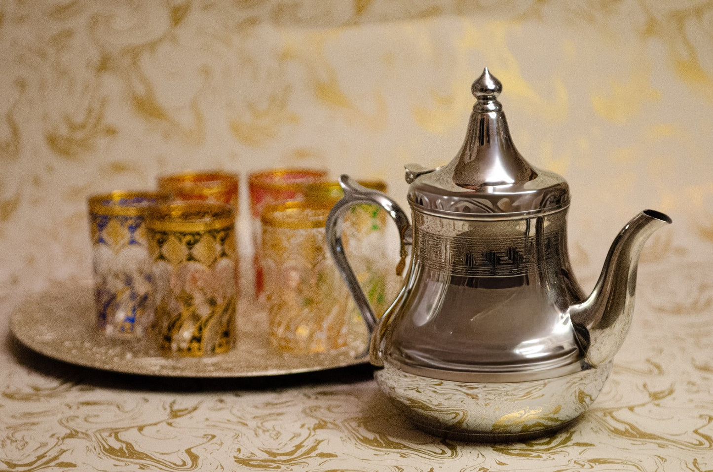 Théière marocaine élégante – Service de thé raffiné